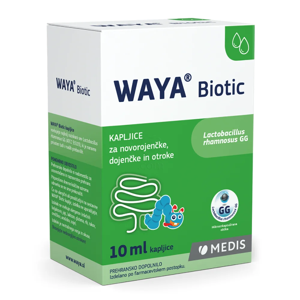 Waya Biotic, kapljice za novorojenčke, dojenčke in otroke (10 ml)